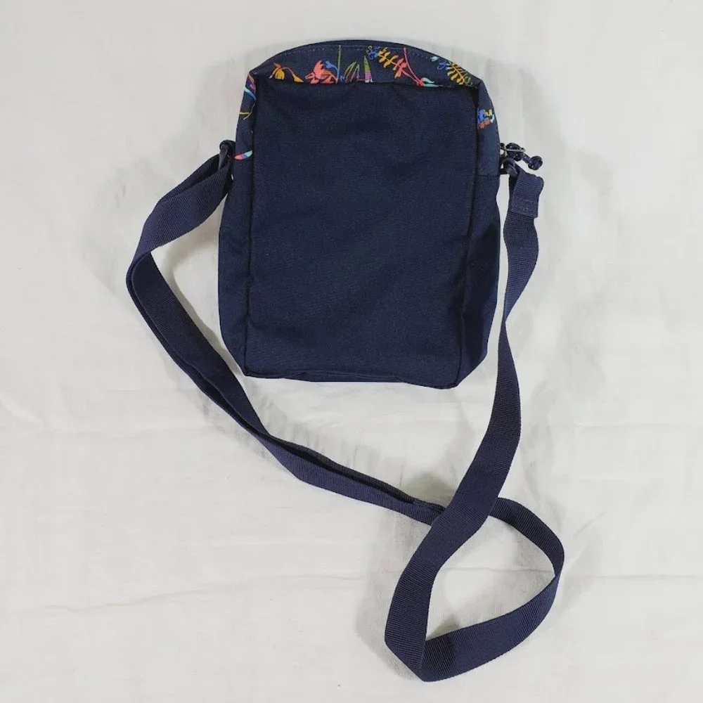 Columbia Zigzag Side Crossbody Bag Blue Floral Small Lightweight Travel Everyday - Picture 3 of 3